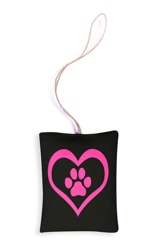 Paw Heart - Pink/Black