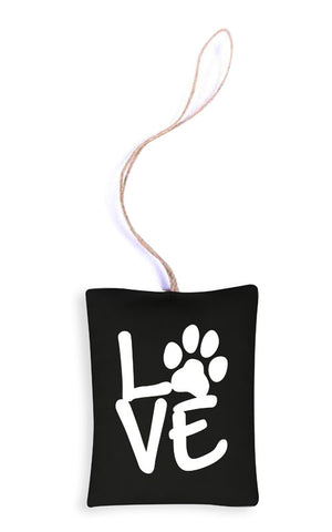 Love Paw Print - White/Black